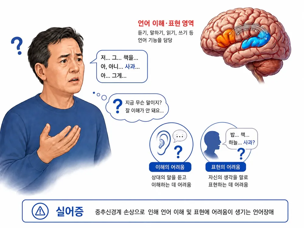 실어증 - 언어 이해·표현 영역 손상