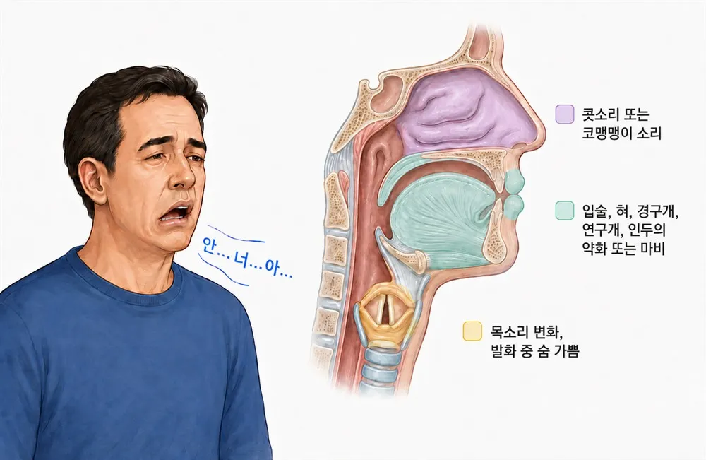 마비말장애 - 발음·발성 기관